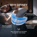 Difiney Anti Snoring Device: FDA-Cleared Anti Snoring Mouthpiece – Adjustable Snore Stopper Mouth Guard for Men & Women to Sleep Better – Reusable Nighttime Use with Storage Case