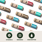 Dr. Squatch Natural Lip Balm for Men – Men’s Lip Care for Dry, Chapped Lips – Coconut Oil, Shea Butter & Beeswax – Original Squatch, Vanilla Bourbon, Coconut Cove, Wild Watermelon (0.25 oz, 4 Pack)