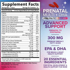 Prenatal Vitamins for Women with Folic Acid + Omega 3 DHA for Fetal Brain Development, Best Prenatal Vitamin Supplement, Daily Pregnancy Multivitamin Nutritional Support, Non-GMO - 240 Softgels