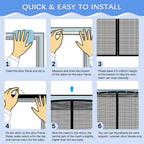 Garage Door Screen for 2 Car Garage 18x7FT, Magnetic Screen Garage with Retractable Fiberglass Mesh and Heavy Duty Weighted Bottom, Easy Assembly & Pass, Hands Free Screen Door Kit