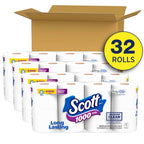 Scott 1000 Trusted Clean Toilet Paper, 32 Rolls, Septic-Safe, 1-Ply Toilet Tissue