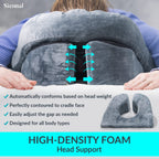 Siennal Face Down Pillow for Sleeping - for BBL or Eye Surgery Recovery - Prone Pillow for Vitrectomy, Retinal Surgery or Home Massages - CertiPUR-US® Certified Shredded Memory Foam