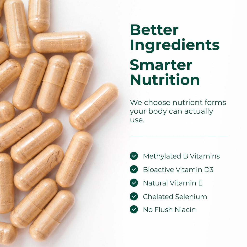 Methylated Multivitamin for Men with Bioavailable Vitamins, Chelated Minerals, Vitamin D, B12, C, A & Zinc for Energy, Focus and Immune Health – Premium Mens Multivitamins & Multiminerals – 60 Caps