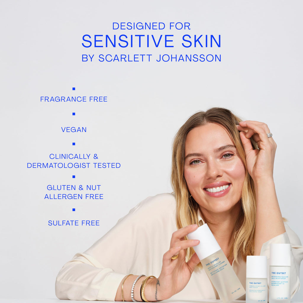The Outset Squalane Daily Face Moisturizer, Hydrating Barrier Repair Face Cream, Non-Comedogenic, Fragrance-Free, Gluten Free Clean Vegan Facial Moisturizer for Sensitive & All Skin Types – 1.7 fl oz