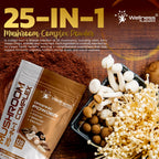 WELLNESS LABSRX Mushroom Powder, 25 in 1 Mushrooms Supplement - 2000mg, 25 Superfood Mishroom Lions Mane Powder with Chaga, Shiitake, Cordyceps, Reishi - Lion's Mane Mushroom - 120 Servings