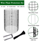 Adnee 10 Packs Wire Plant Protector from Animals - 20" H X 12" D Metal Mesh Plant Cage Covers - Sturdy Garden Bunny Barricades Chicken Wire Cloche for Plants Shrubs Vegetables Flowers