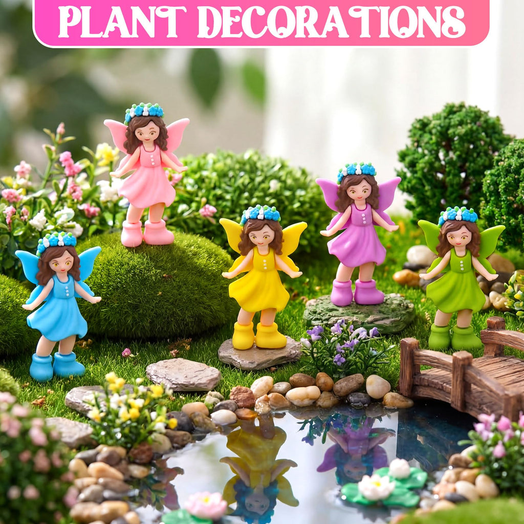 Chunful 50 Pcs Mini Fairy Figurines Bulk Miniatures Garden Party,Classic