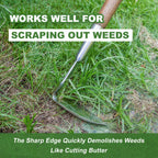 Haliaeetus Sickle Hoe, 58'' Long Handle Japanese Hand Hoe for Removing Weed