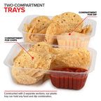 12oz Plastic Nacho Trays (500 Pack) Small Disposable Tray for Nachos & Cheese Dip, Concession Stand Supplies, Movie Night Snacks for Kids, Carnival Party Decorations, Food Boats, Snack Containers
