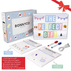 BONNYCO Blue Cinema Light Box with 400 Letters, Emojis and 2 Markers, USB