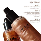 ICONIC LONDON Prep-Set-Glow | Hydrating + Setting + Glowing Spray, 3-in-1 Formula for a Dewy, Radiant Finish, Cruelty-Free, Vegan Makeup, 4.22 Fl oz