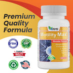 Motility Max – Supports Sperm Motility & Reproductive Health Promotes Healthy Blood Flow, Libido & Testosterone Levels Antioxidant Formula with L-Arginine, L-Carnitine & Essential Nutrients 60 Capsule