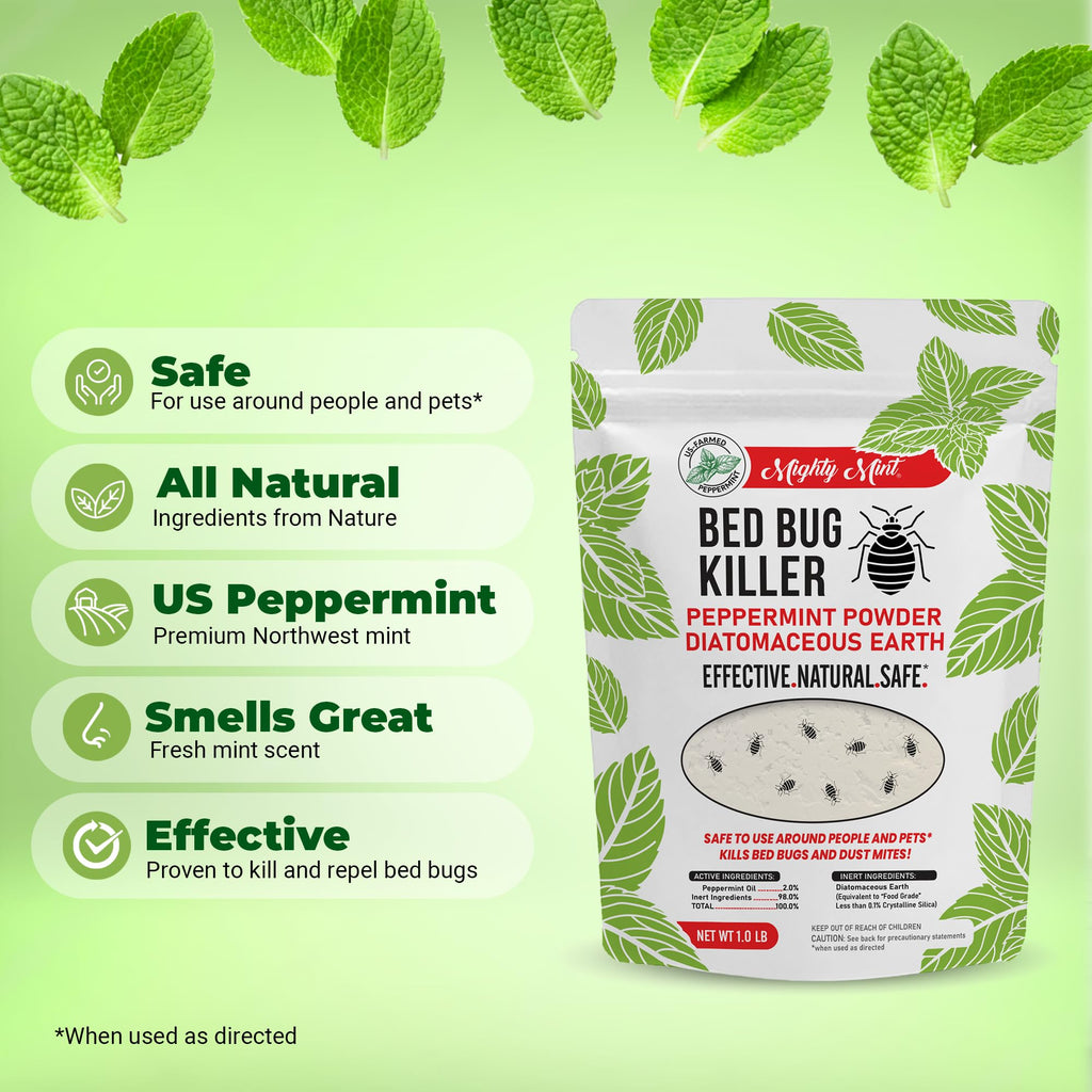 Rodent Repellent, Diatomaceous Earth Peppermint Powder, 1 lb