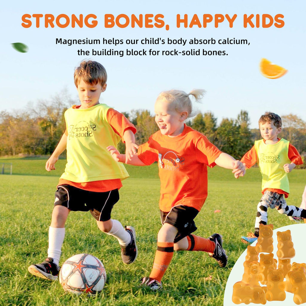 2 Pack Calm Magnesium Gummies for Kids - Magnesium Glycinate Supplement for Sleep, Brain, Immune & Bone Health - Great Tasting Magnesium Gummies for Adults & Kids - Sugar Free Orange