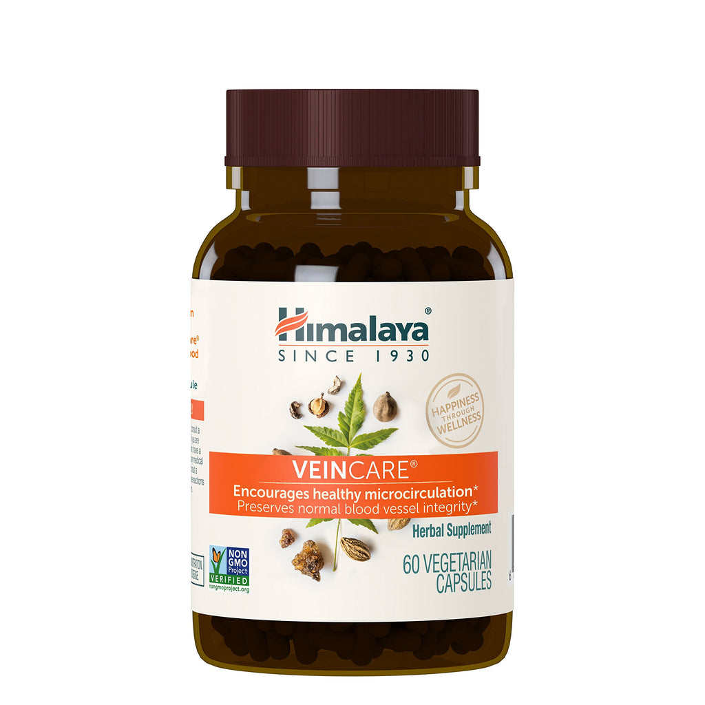 Himalaya VeinCare - Herbal Vein Support Supplements for Circulation and Rectal Comfort - Vegan, Non-GMO, Gluten Free, 300 mg, 60 Capsules