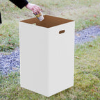 40-Gallon Corrugated Cardboard Trash & Recycling Containers (10 Pack) - Heavy-Duty, Disposable & Recyclable Waste Bins for Events, Festivals & Construction Sites - Easy Assembly & Foldable Storage
