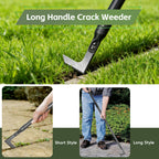 Pragmatist 43.7" Crack Weeder Long Handle Weed Puller Adjustable Weed Remover Durable Manual Crevice Weeding Tool for Sidewalk, Paver, Wall Gaps, Lawn Yard, Deck Boards