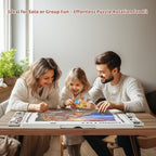 BuilderButler Lightweight 1500 Pieces Rotating Puzzle Board with 6 Sliding Drawers and Cover – 360° Lazy Susan Spinning, 34.25"x26.38" Portable Plastic Puzzle Table, for Mom