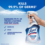 Lysol Power Foaming Bathroom Cleaner, Multipurpose Cleaner for Showers, Bathtubs, Sinks, Disinfectant Spray Kills 99.9% of Germs, Zero Bleach Cleaning Spray, 32 Oz.