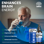 Core Organo Ultra-Pure & Premium 1% Methylene Blue Drops – 3rd Party Lab Tested, 99.9% Purity, Formaldehyde & Alcohol-Free, Pharmaceutical Grade Methylene Blue Drops – 60ml (2.02 fl oz)