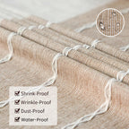 Deep Dream Tablecloths, Waterproof Table Cloth, Linens Wrinkle Free Anti-Fading, Rustic Table Cover Decoration for Kitchen Dinning Christmas (Rectangle/Oblong, 55''x70'',4-6 Seats, Light Coffee)