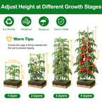 WAENLIR 3 Pack Tomato Cages for Garden, Up to 51 Inch Tomato Trellis for Raised Garden Bed, Plant Stakes for Pots, Durable Tomato Plant Support Garden Stakes for Climbing Plants