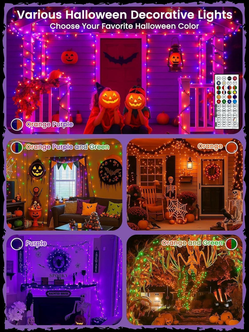 240LED Smart Color Changing String Lights 92FT Halloween Lights App Remote