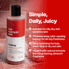 Her Fantasy Box Yummy | Body Wash - Indulgent, Luxurious Body Wash for Deep Cleansing, Moisturizing, and Nourishing Skin - Refreshing Scent for All Skin Types - 8 oz
