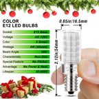 ALIDE E12 LED Candle Green Light Bulb,4W, 40Watt Equivalent E12 Small Base C7 T6 Green LED Bulb for Christmas Holiday Festival Party Decoration Porch Home Lighting Chandelier Candelabra,3Pack