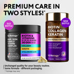 Biotin for Hair Growth Women & Men with Keratin, Collagen Complex 30000 mcg – Capsules for Hair Loss & Stronger Thickness – Skin & Nails Vitamins, Biotin 10000mcg and Collagen Supplements - 60 Pills