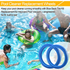 Pool Cleaner Tire Combo Kit for Hayward Pool Vacuums fit for Poolvergnuegen with Super Hump Front 896584000-143 and Rear Tires 896584000-082 Robot Vacuums(2pcs front tires + 2pcs back tires)