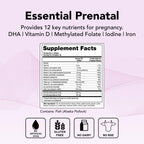 Theralogix TheraNatal One Prenatal Vitamin - 90-Day Supply - Prenatal Multivitamin with DHA, Vitamin D3, Methylated Folate, Iron & More to Support a Healthy Pregnancy* - NSF Certified - 90 Softgels