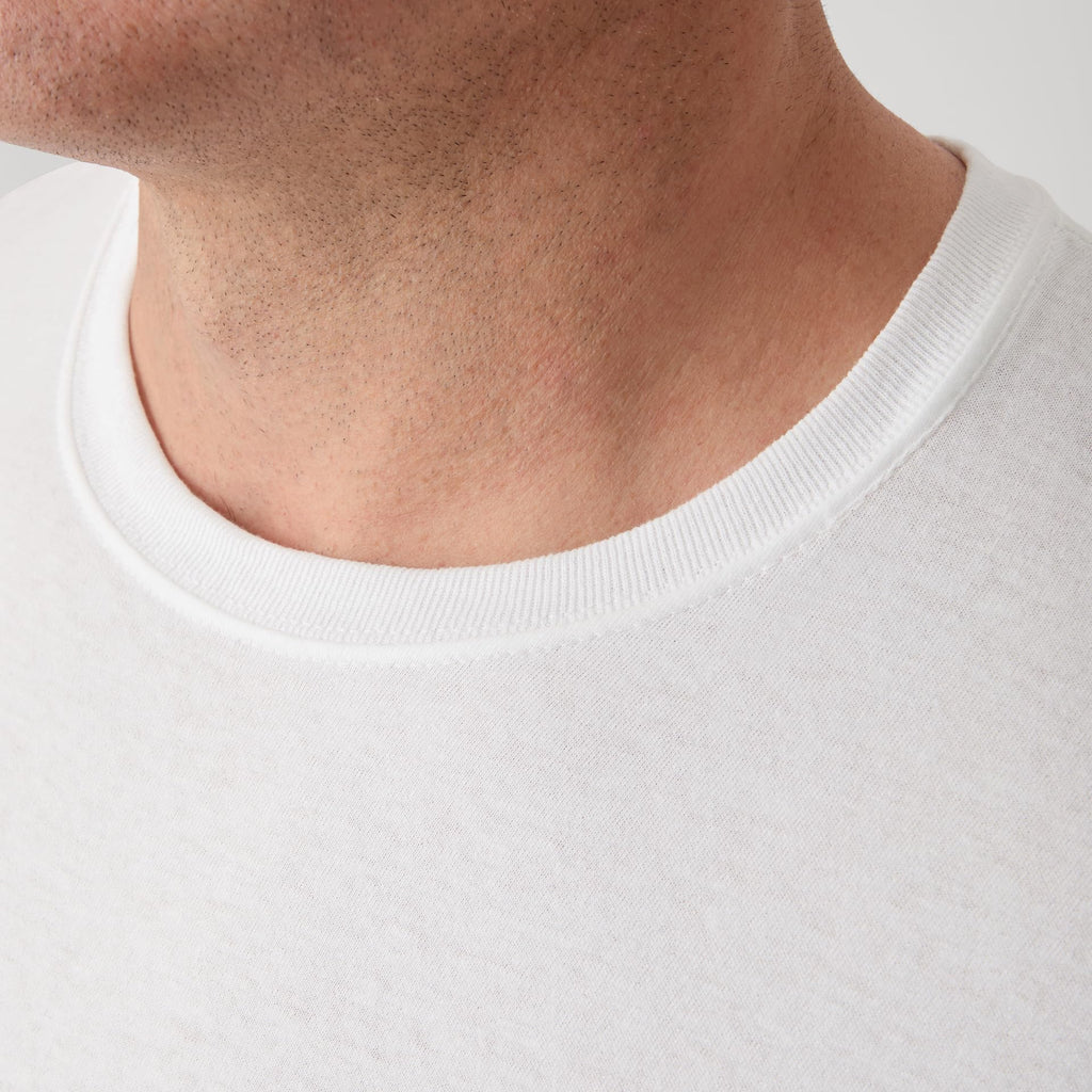 Hanes Men's Cotton, Moisture-Wicking Crew Tee Undershirts, Multi-Packs, White - 6 Pack, Small, 2135P6