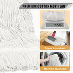 IOPRETTY Commercial Mops for Floor Cleaning - Looped-End Heavy Duty Wet Mop