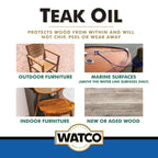 Watco Teak Oil Wood Finish Spray, 11.25 oz, Clear, 6 Pack