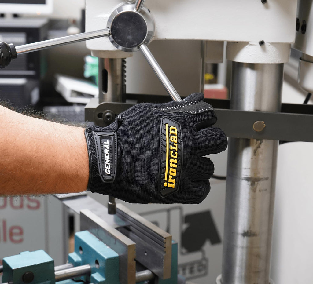 Ironclad General Utility Work Gloves GUG, All-Purpose, Performance Fit, Durable, Machine Washable, Sized XX-Large, (1 Pair) Black