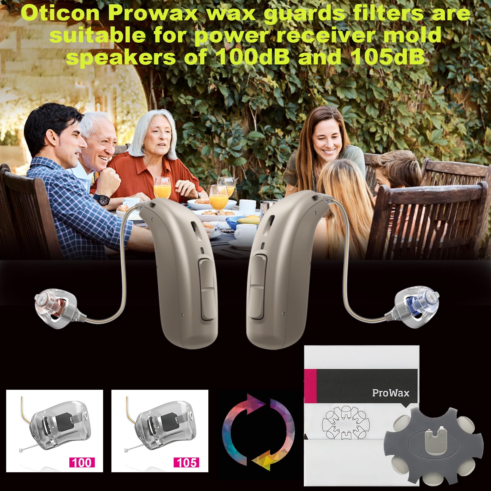 (30-Pcs) Oticon Prowax Wax Guard Filter Hearing Aid Supplies for Oticon Hearing Aid, Oticon Prowax Replacement Cleaning Kit Accessory