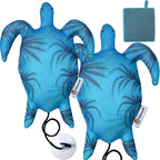 2 Pack Turtle Hot Tub Scum Absorber, Floating Scum Sponge for Spa Hot Tub – Oil Absorbing Hot Tub Scum Sponge with Mesh Cleaning Cloths, Essential Hot Tub Accessories to Help Keep Water Clear