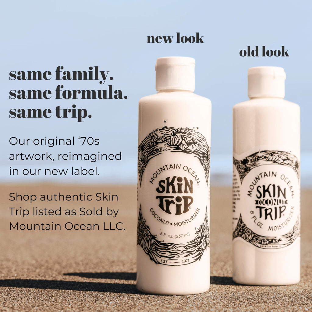 Mountain Ocean The Original Skin Trip Coconut Body Lotion, 8 Oz (Pack of 3), Lightweight, Fast Absorbing Moisturizer, with Coconut Oil, Aloe Vera, & Lanolin (New Look, Same Formula)