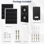 Fanspex Solar 2 Fan Kit with 66.6 Wh Battery Backup for Greenhouse