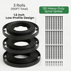 Gardzen 1.5" x100' Landscape Edging Kit with 120 Spikes