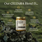 CELTARA Sea Moss Gel Mango Daily Blend, 15 Servings — 2 Tbsp Per Serving, Sea Moss 5.55g, Vitamin C, Magnesium, Potassium + Ashwagandha, Black Seed Oil, Ginger, Monk Fruit Sweetened, No Added Sugar
