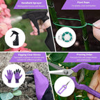 Covacure Gardening Tool Set, 11 Pcs Heavy Duty Aluminum Alloy Garden Tools
