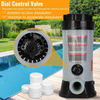 CL220 Offline Chlorinator for Swimming Pool Ponds,Replacement Hayward cl220 Chlorine Feeder,9 lbs Capacity,360 ° Adjustable Water Flow Knob, Thickened ABS Material