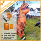 TO.BE.NO.1 Towards The First inflatable dinosaur costume adult, T-Rex Dinosaur Costume Adults Funny Cosplay Halloween (Brown Dinosaur)