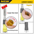 HURRICANE 4 Piece Wood Chisel Set for Woodworking. CR-V Steel Beveled Edge Blades with Safety Caps. Extra Large Grip, Impact-Resistant PVC Handle Chisels (1/4", 1/2", 3/4", 1")