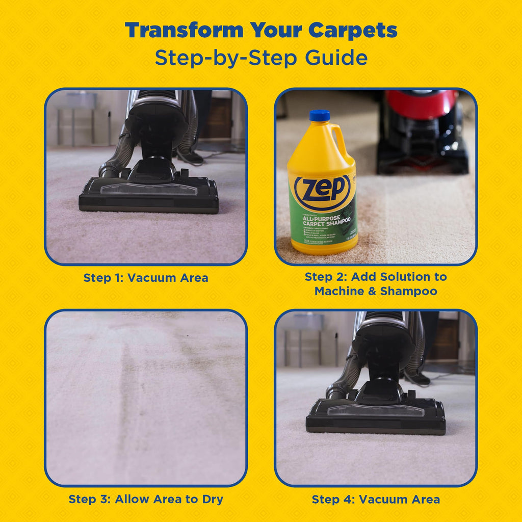 ZEP All-Purpose Carpet Shampoo Concentrate 128 ounce ZUCEC128 (Case of 4)