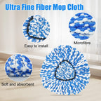 Hezane 4Pack Mop Replacement Head for O Cedar RinseClean 2 Tank System, Mop Replacement Base and Upgrade Scrub Brush for O-Cedar,Spin Microfiber Mop Refills for Cleaning All Floors