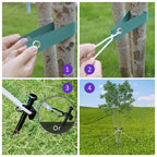 Tree Stake Kit, Heavy Duty Steel 11.8 Inch Steel Tree Stakes and Supports for Young Tree Anti Strong Wind, Leaning Tree Anchor Straightening Kit (4)