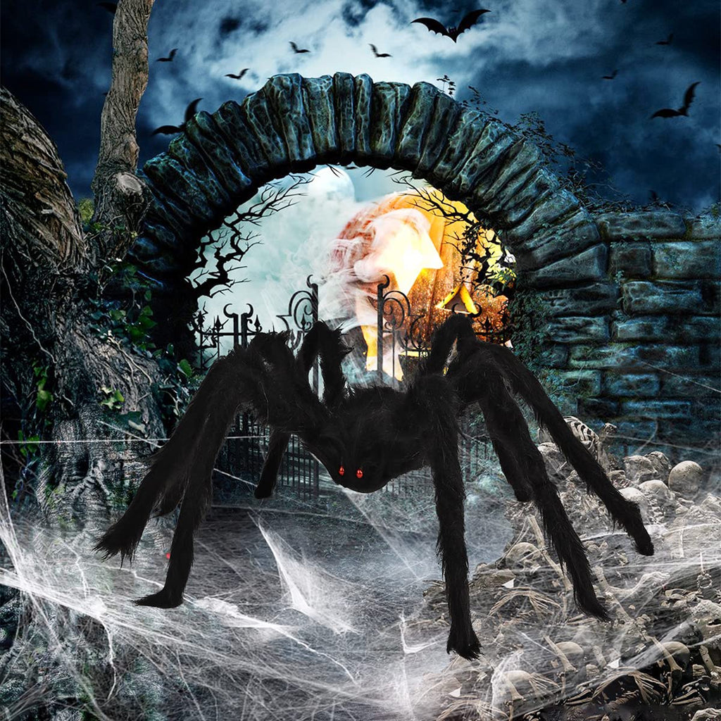 Boogem Halloween Spider Decorations 6 Pack: Giant Spider Outdoor Decoration
